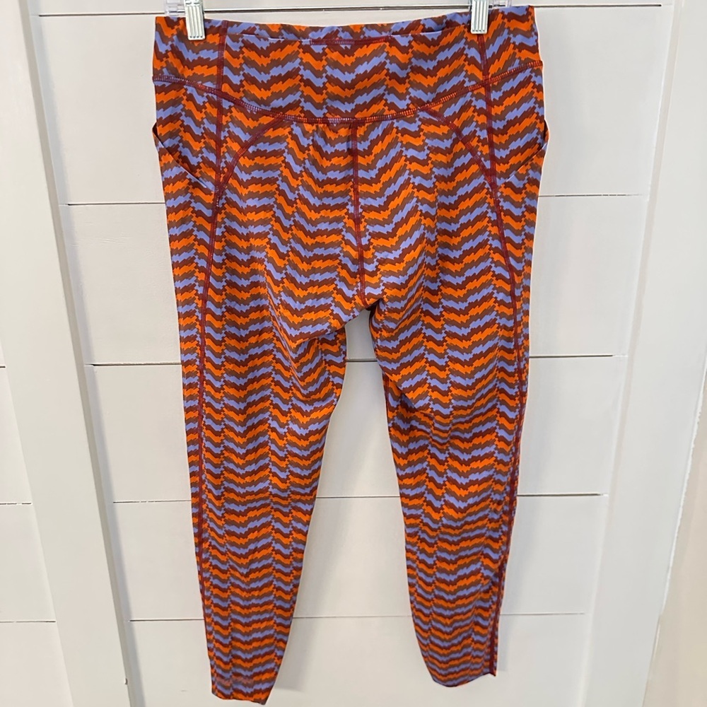 JANJI L 7/8 groundworks woman pixel orange-purple camo mid-rise athletic legging - Picture 3 of 14
